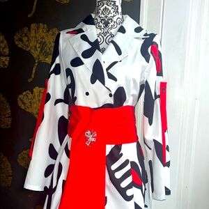 Stylish Black and Red Patterned Dress